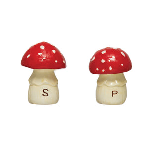 Mushroom Salt and Pepper Shakers - Creative Co Op