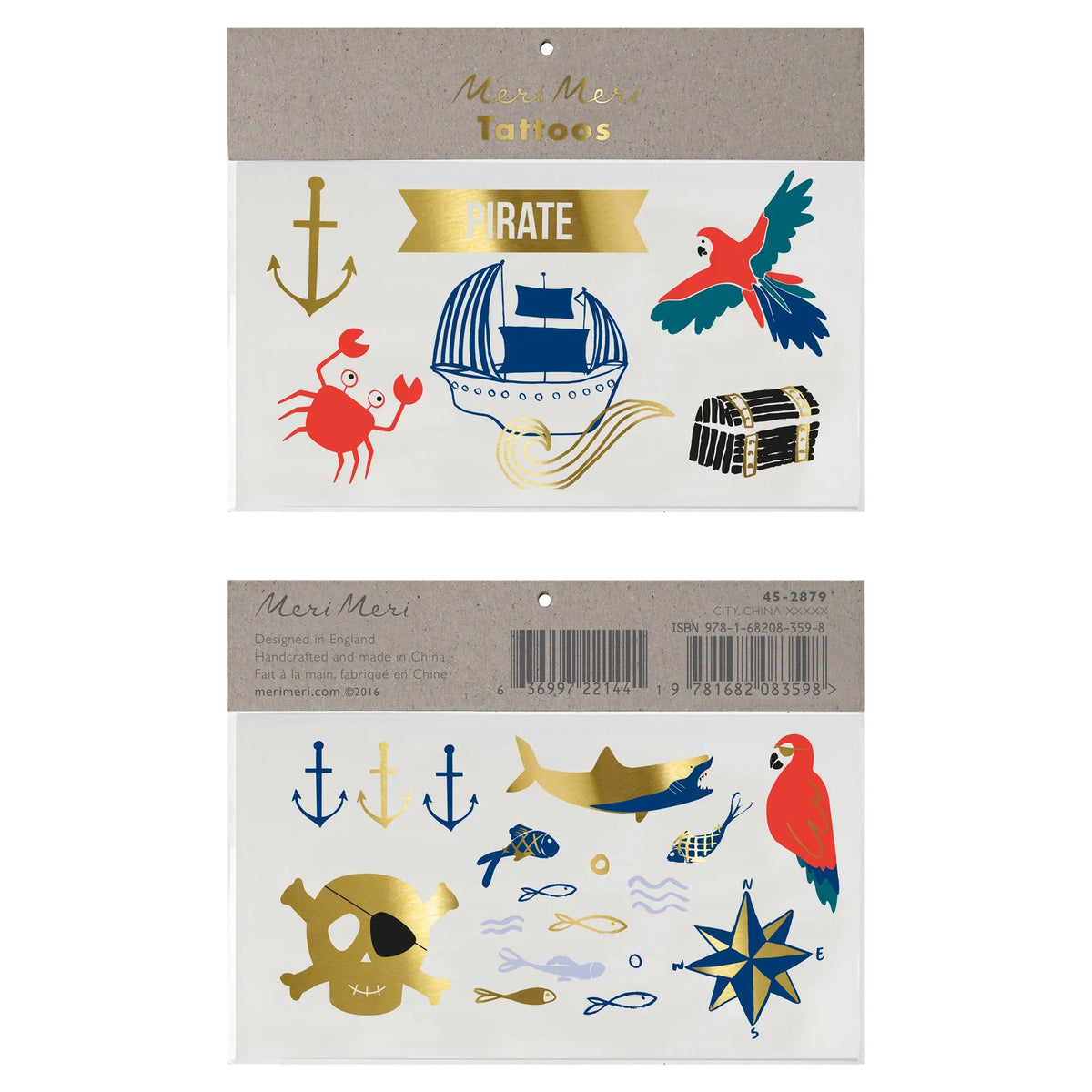 Pirates Bounty Large Temporary Tattoos