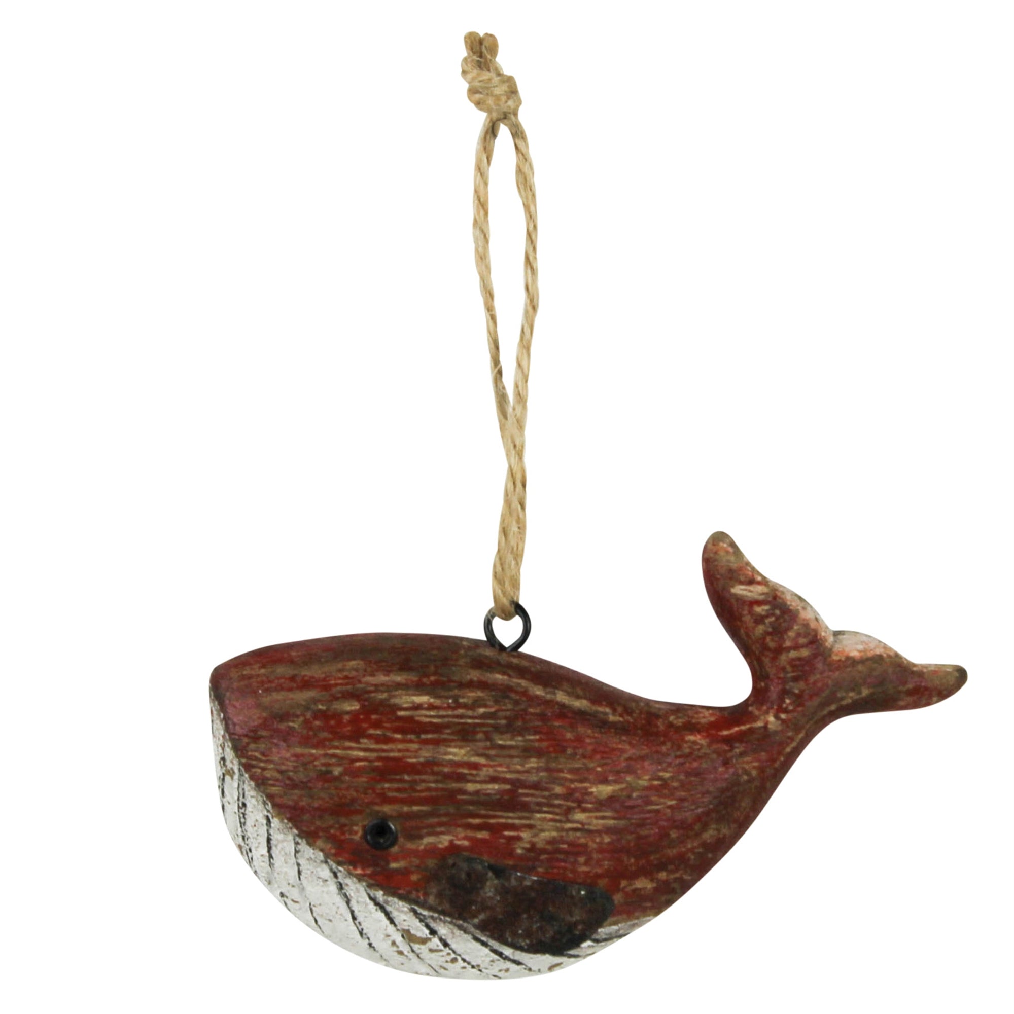 Red Whale Ornament
