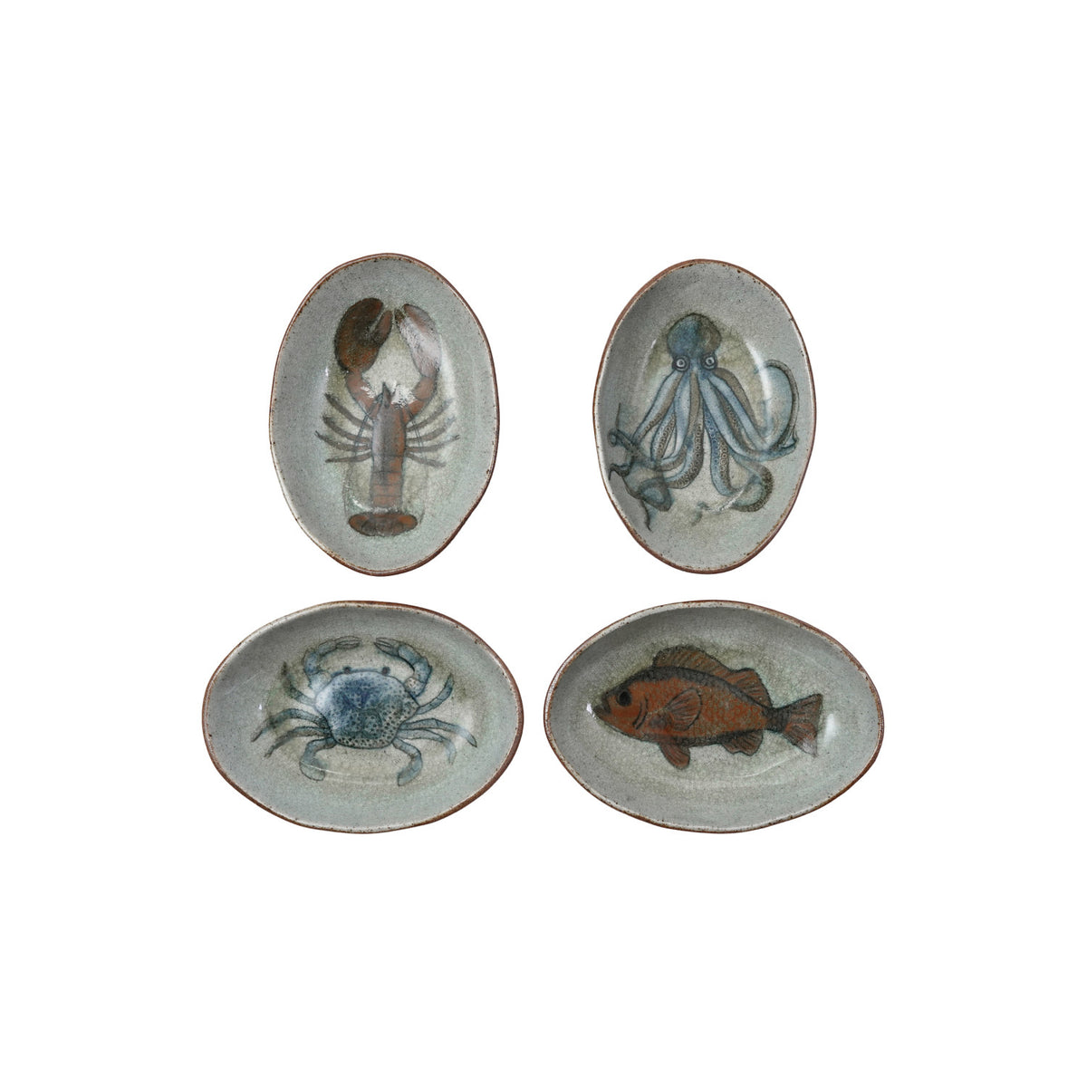 Sea Life Stoneware Dish