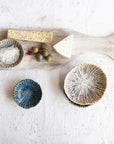 Embossed Stoneware Shell Dish