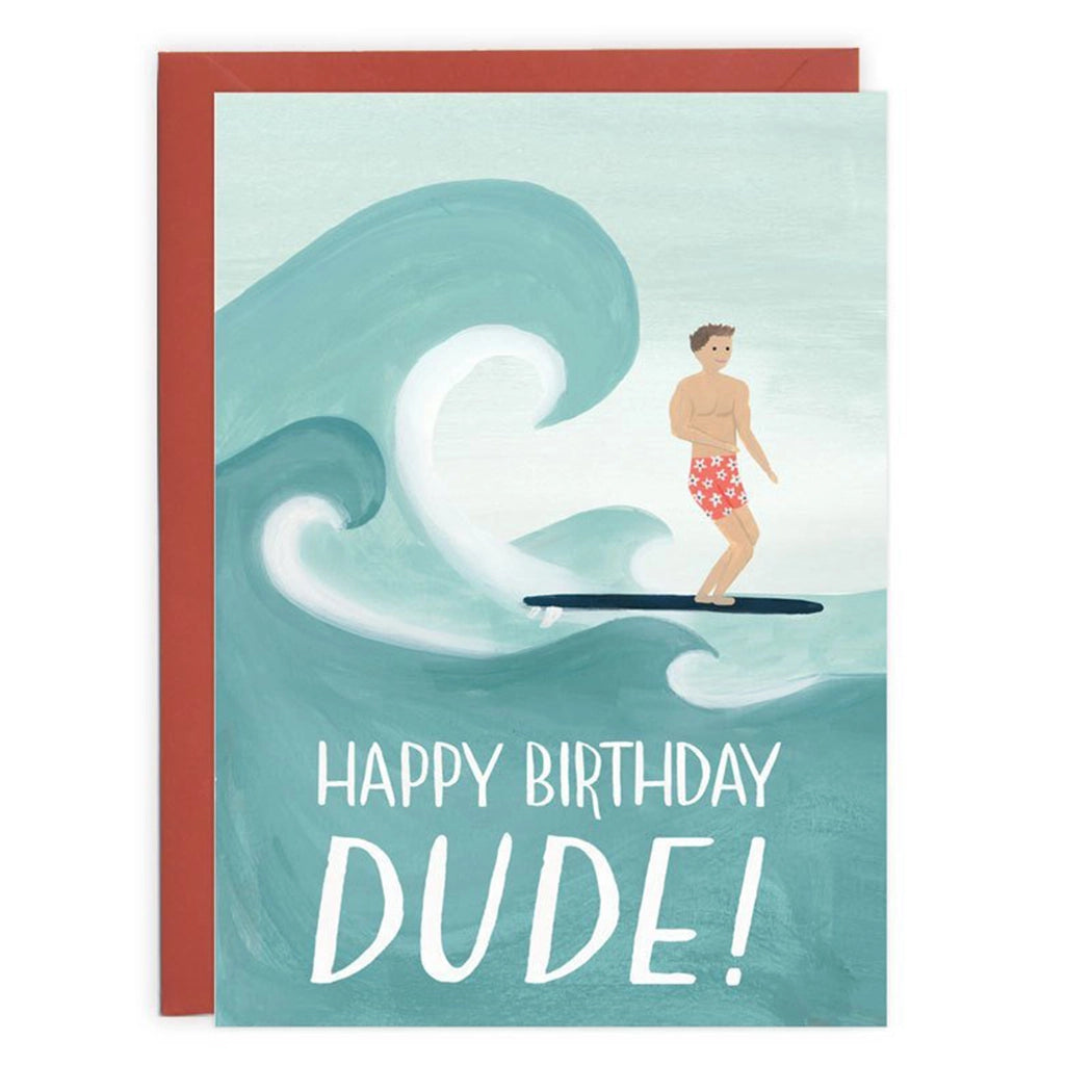 Surfer Dude Birthday Card - LoveLight Paper