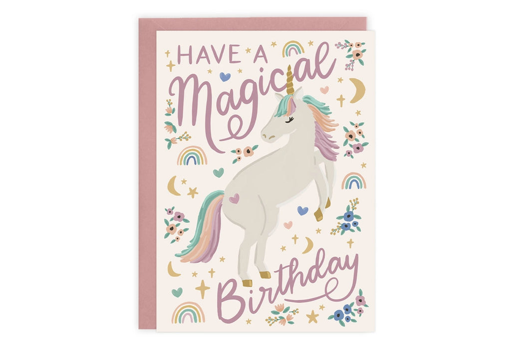 Unicorn Birthday Card - LoveLight Paper