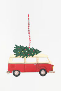 Van w/ Christmas Tree Ornament