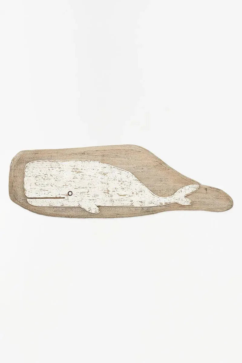 Whale on Wood Plaque