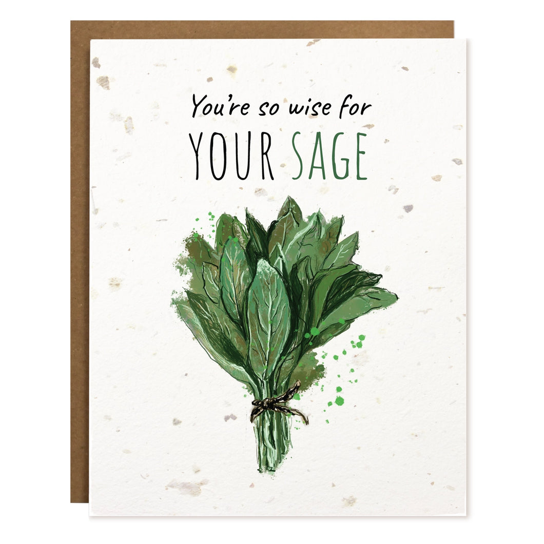 Wise for Sage | Plantable Card - The Card Bureau