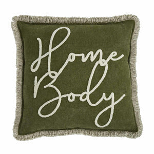 Boucle Dhurrie Finge Fray Pillow - Mud Pie