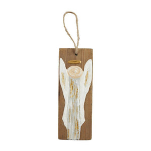 Gold Reclaimed Wood Ornament - Mud Pie