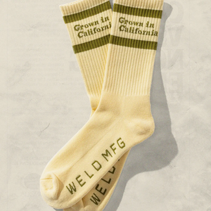 Grown in California Vintage Striped Crew Socks - Weld Mfg
