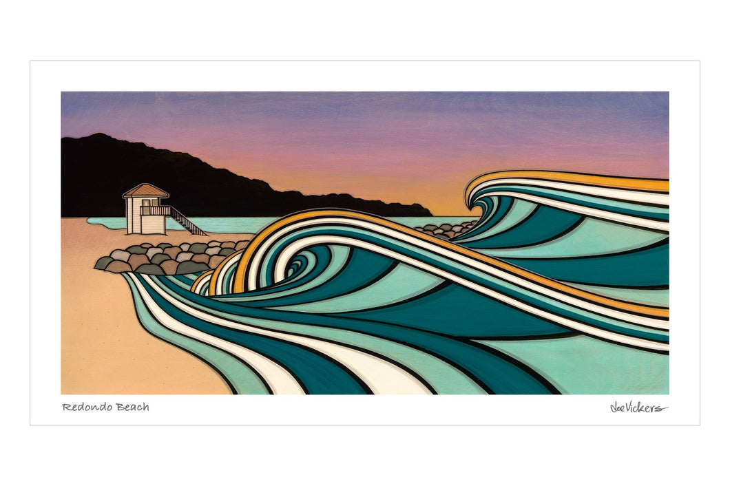 Redondo Beach Topaz Print - Joe Vickers Art