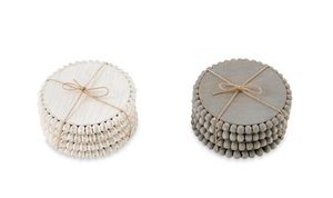 Beaded Wood Coaster Set - Mud Pie