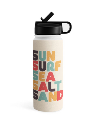 Sun Surf Sea Salt Sand Water Bottle (18 oz) - Deny Designs