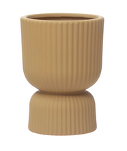 Load image into Gallery viewer, Stoneware Pleated Footed Planter - Bloomingville
