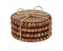 Load image into Gallery viewer, Beaded Wood Coaster Set - Mud Pie
