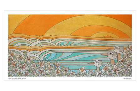 Two Waves Three Birds Print