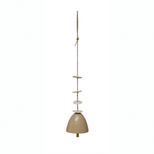 Load image into Gallery viewer, Hanging Stoneware Bell Wind Chime - Creative Co Op
