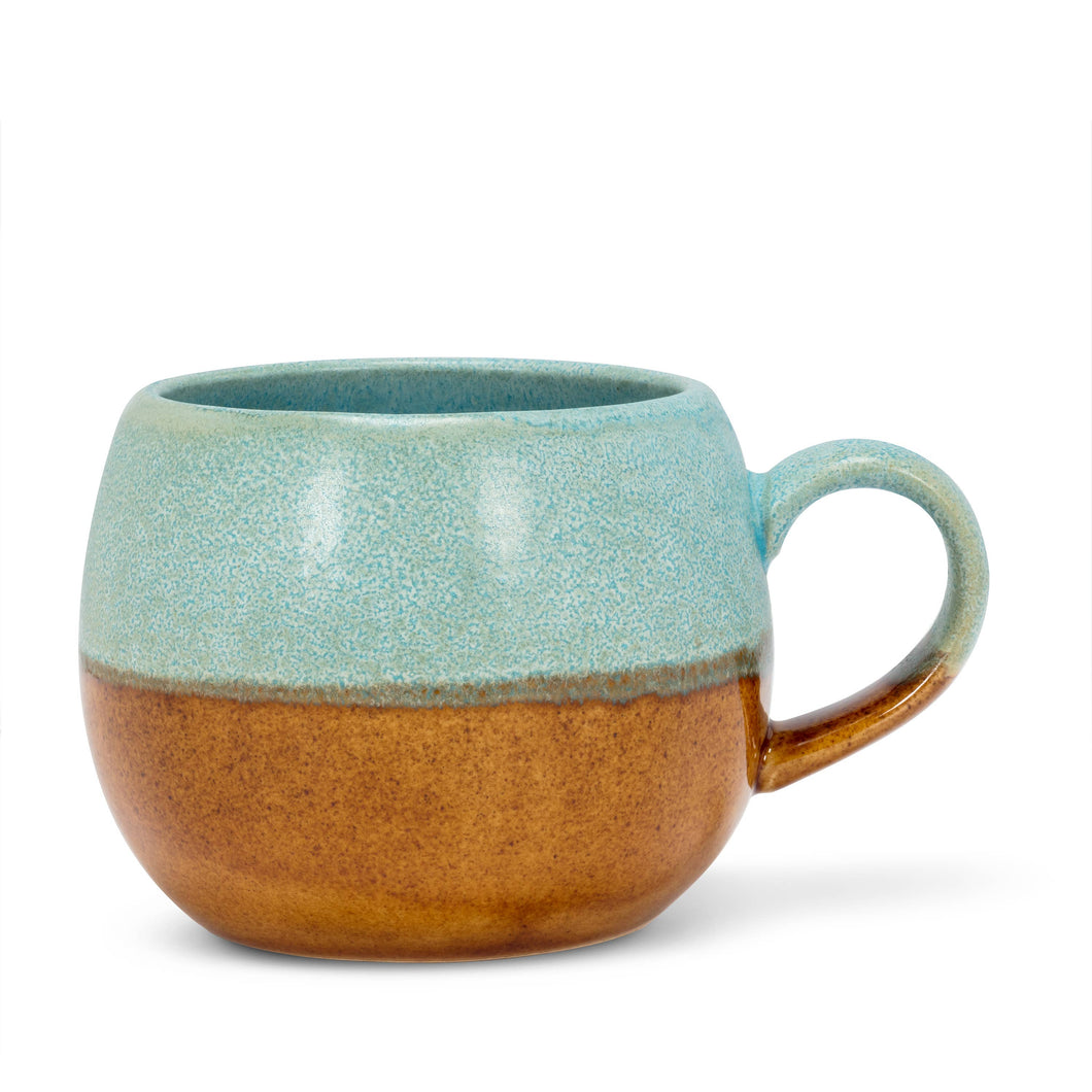 Ball Ceramic Mug - Blue/Brown