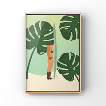 Load image into Gallery viewer, Jungle Dreams Surf Cowgirl Art Print
